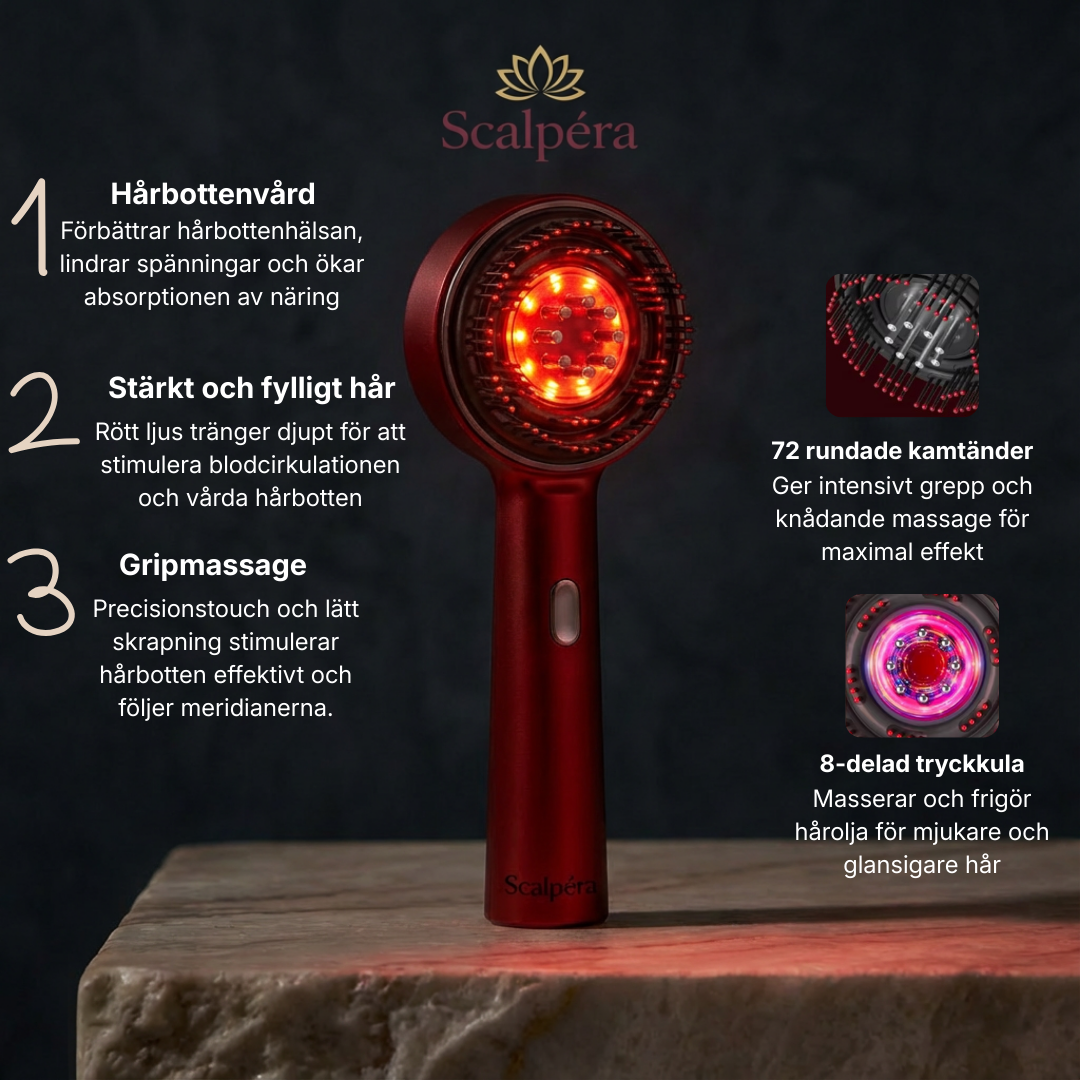 Scalpéra - Infraröd hårbottenmassage med kam